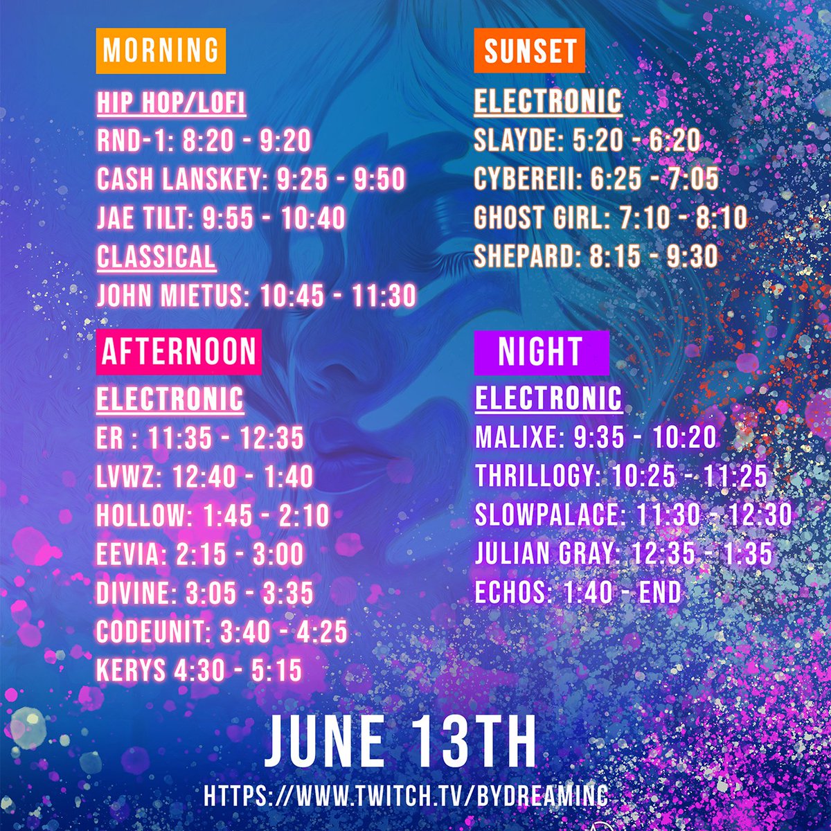 BETTER TOMORROW HAPPENING NOW AND ITS AMAZING!!!!

IM ON AT 5:20 PST
twitch.tv/bydreaminc