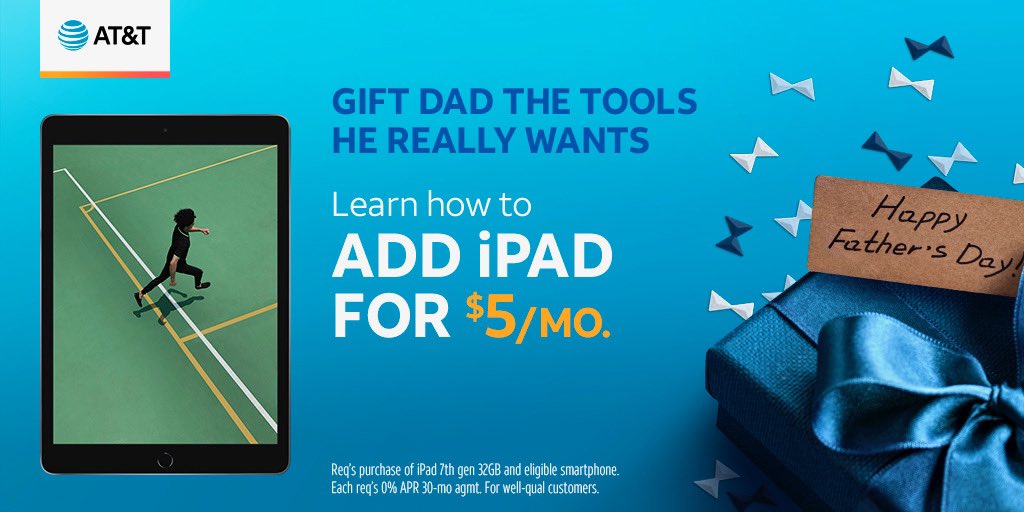 Give Dad the tools he really wants with great deals from AT&amp;T!  Visit CambridgeSide Mall Store or go to go.att.com/e5iP1  
#FathersDay #ATTEmployee <a href="/LawVulakh/">Lawrence Vulakh</a> <a href="/pnixnix/">Peter Nixon</a> <a href="/keroninc/">Keron Incarnato</a>