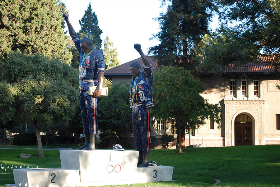 At San Jose State University, a statue of Smith and Carlos was erected. Carlos said Norman wanted the 2nd place podium to be empty, so that people could come and stand there themselves, to stand in solidarity with Smith and Carlos as he had in 1968.(cont)
