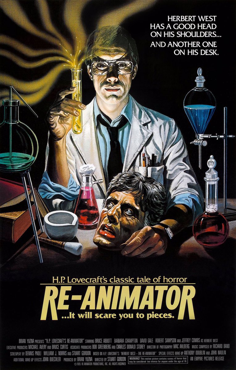 Tonight’s sci fi horror film from <a href="/SummerJuliet/">Juliet summer</a> is...

RE-ANIMATOR!! 

Remember to vote for next weeks genre. Teen horror vs clowns?? You choose! 

#horror #HorrorFam #HorrorCommunity #HorrorMovies <a href="/PopHorrorNews/">PopHorror</a> <a href="/PromoteHorror/">PromoteHorror 🎃</a> <a href="/NOFSpodcast/">NIGHTMARE ON FILM STREET</a>