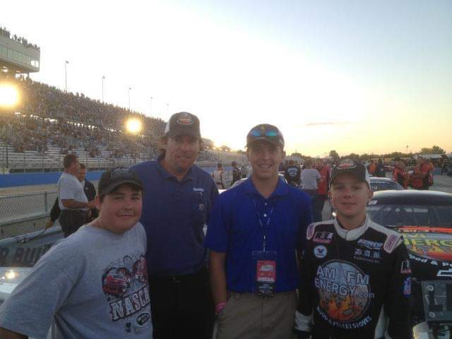 This popped up in my memories today. (Left to right) Me, JH Crew Chief, Spencer, <a href="/JHNemechek/">John Hunter Nemechek</a>. Milwaukee Mile 2012.