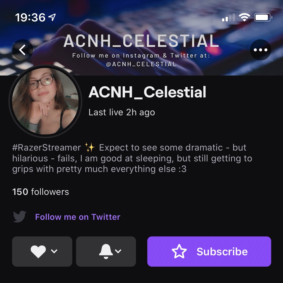 HANG ON A MINUTE!!! WE HIT 150 FOLLOWERS!!! ✨✨

You are all such amazing wonderful people and I can’t wait to hit many more milestones! Here’s to the future!!! 😊

#twitch #twitchtv #streamer #RazerStreamer #gamer #gamergirl #streamergirl #Streamers #twitchaffiliate #milestone