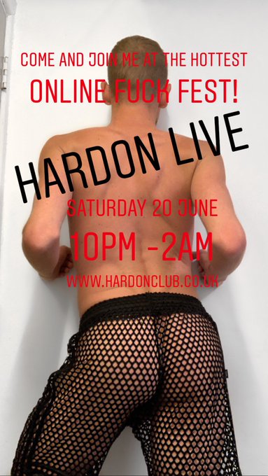 1 pic. ?@hardonlondon is back with an other HARDON LIVE, the hottest hottest virtual fuck fest you have
