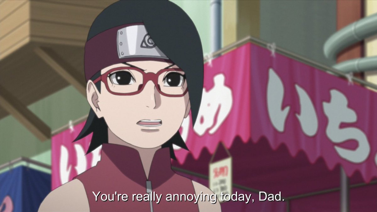 Sarada calling Sasuke annoying feels like poetic justice