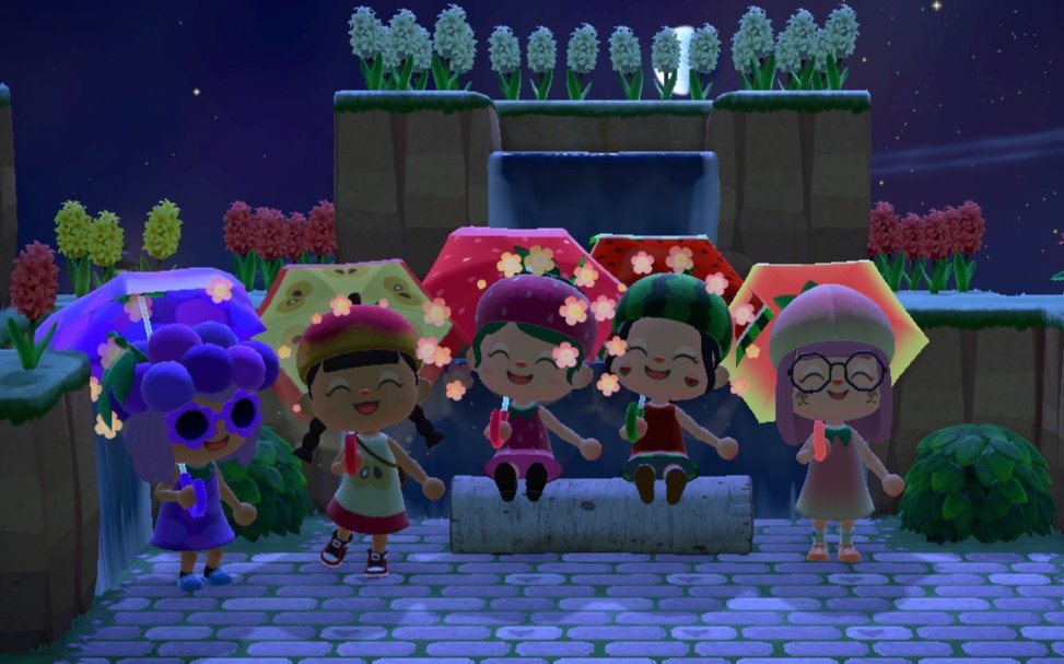 Mel__ACNH's tweet photo. Star sisters back at it again as fruits ❤️
 🍉🍑 🍏 🍇 🍓 🥝 https://t.co/G1FDRMGSnK