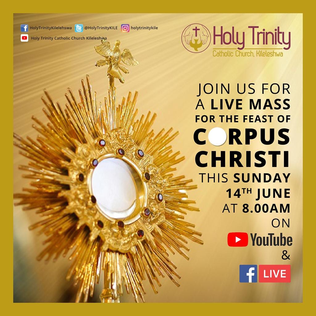 HolyTrinityKILE's tweet photo. Join us on Facebook Live or click on the link below to watch on YouTube
https://t.co/wmZowRiaYH 
#CorpusChristi https://t.co/V5pT0iqpMD