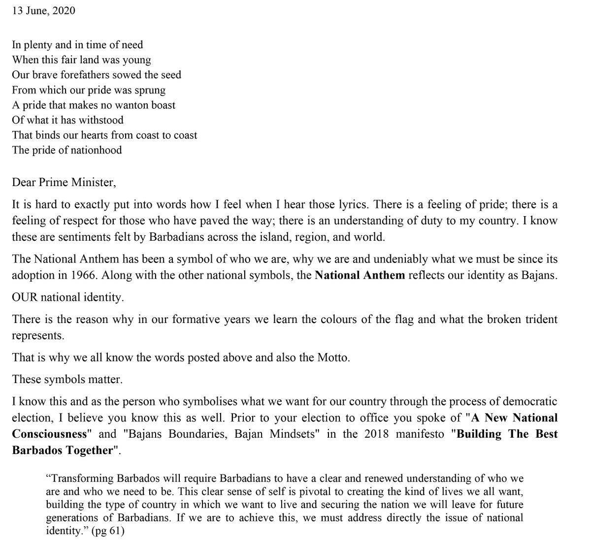 NelsonMustGo's tweet photo. An Open Letter to Hon. Mia Amor Mottley - Prime Minister of Barbados, calling for the removal of the 207 year old statue of British naval commander Admiral #HoratioNelson from National Heroes Square in Bridgetown.

@miaamormottley https://t.co/ENrK90ZNvC