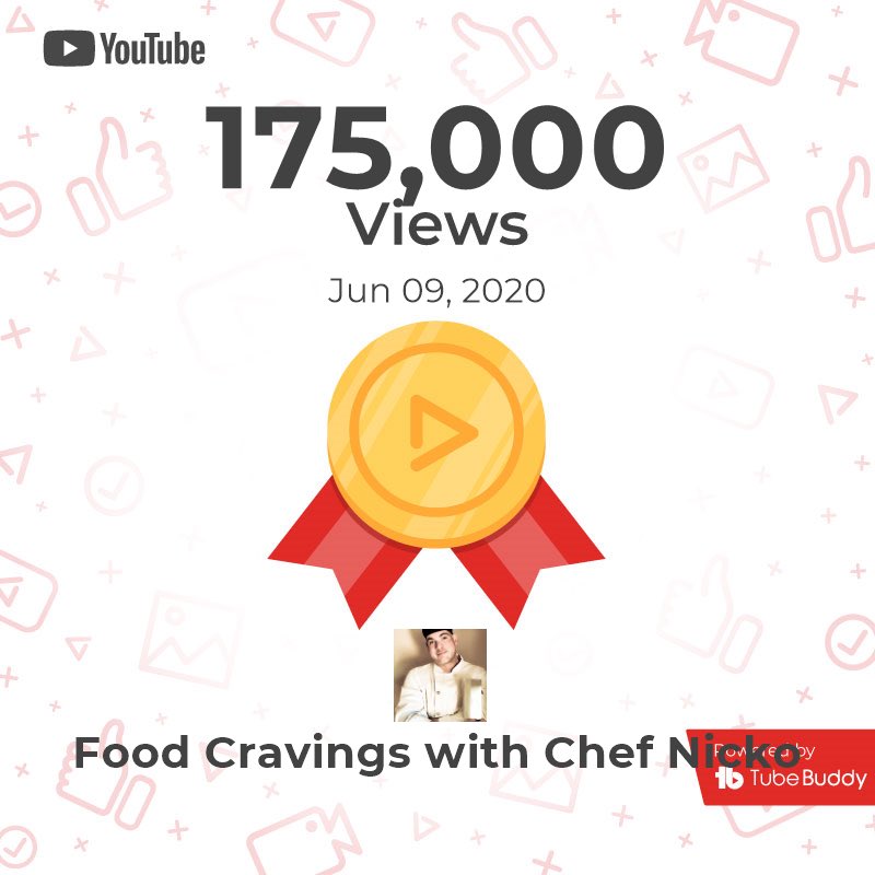 FoodChefnicko's tweet photo. ...so this just happened! A huge #thankyou to all my #followers #fans &amp; #subscribers on #youtube #iamacreator #foodcravingschefnicko #videorecipes #YouTuber #YouTubers #youtube #cooking #cookingathome #foodie #yummy #easyrecipe https://t.co/JLE7gqZ0Fm