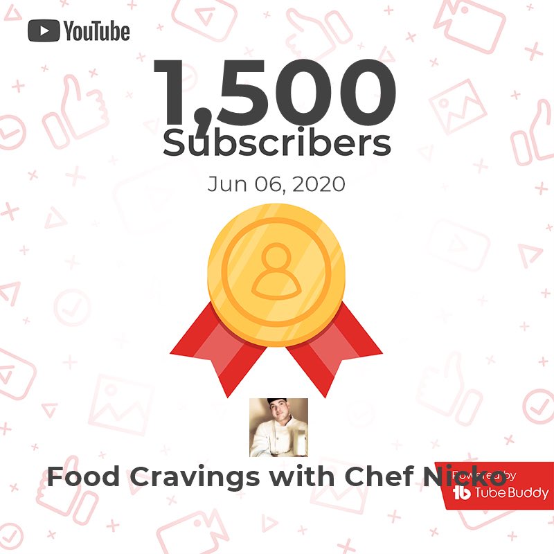 FoodChefnicko's tweet photo. ...so this just happened! A huge #thankyou to all my #followers #fans &amp; #subscribers on #youtube #iamacreator #foodcravingschefnicko #videorecipes #YouTuber #YouTubers #youtube #cooking #cookingathome #foodie #yummy #easyrecipe https://t.co/JLE7gqZ0Fm