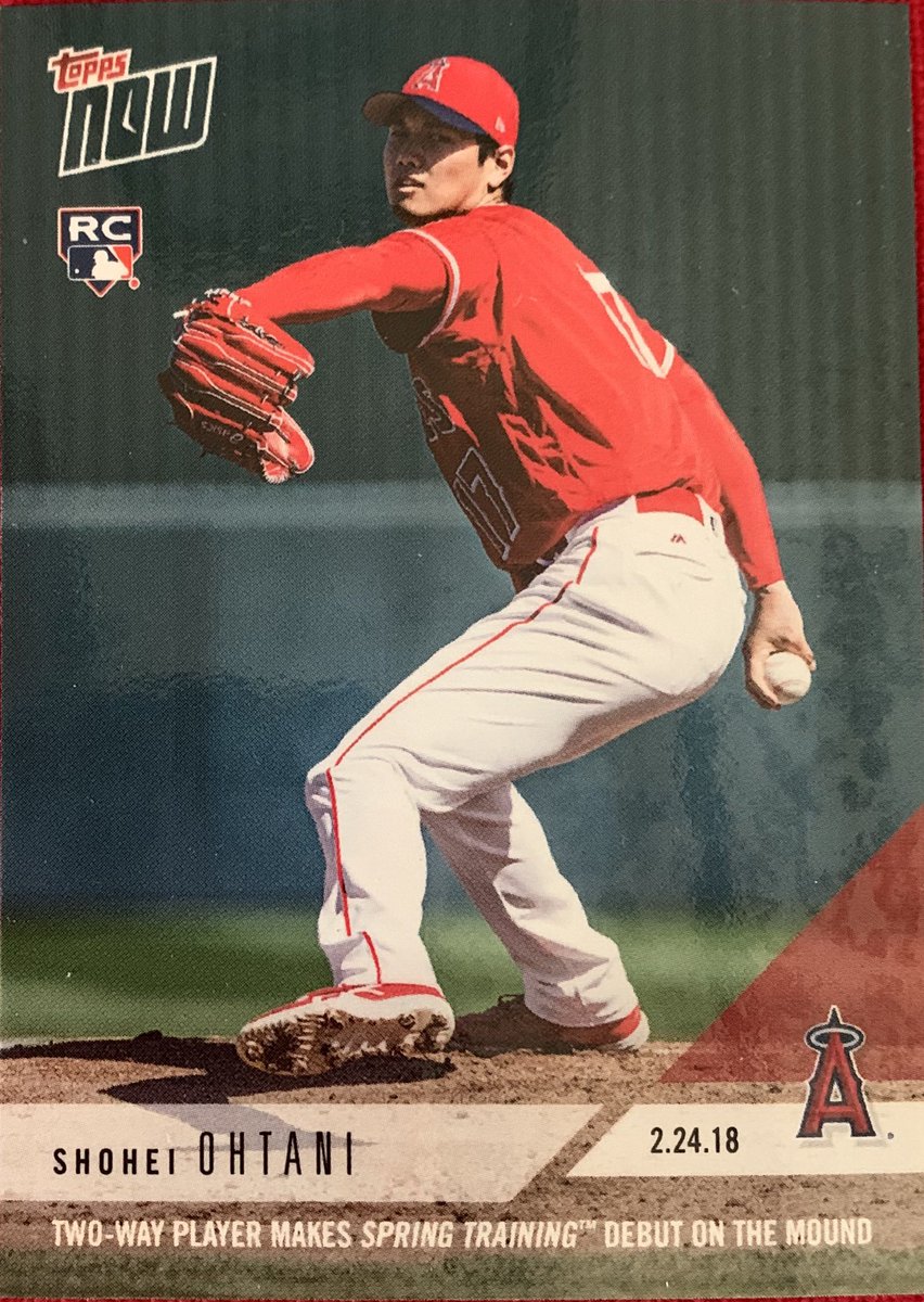 Day 85.  @Topps Now commerates Ohtani’s spring training debut, 2/24/18.