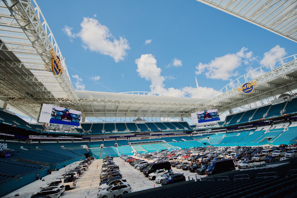 CliffKling's tweet photo. .@GulliverPrep_'s 44th Commencement was unlike any before it in the history of our school. What an incredible ceremony honoring and celebrating our amazing Class of 2020! Congratulations graduates!! Many thanks to @HardRockStadium for hosting us! #ProudRaiderFamily #GulliverPride https://t.co/FcmhhbHIF4