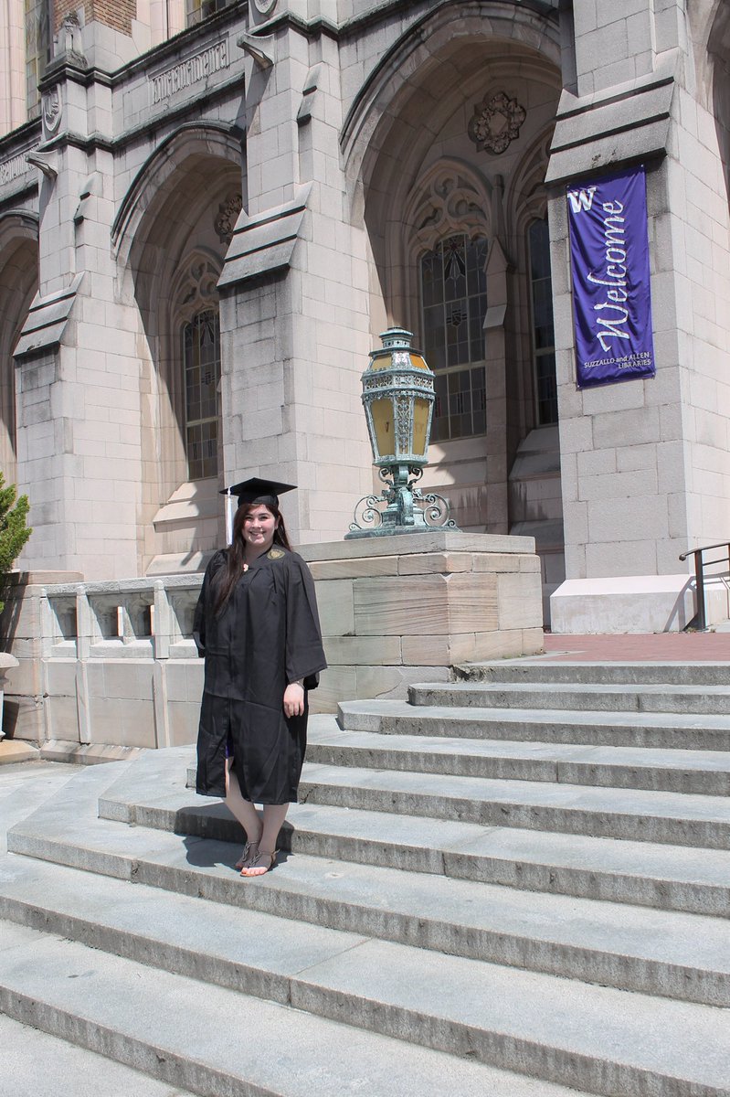 Cheleybug's tweet image. Congratulations UW class of 2020! 💜💛 You did it Kaitlyn!!  #uwgrad20