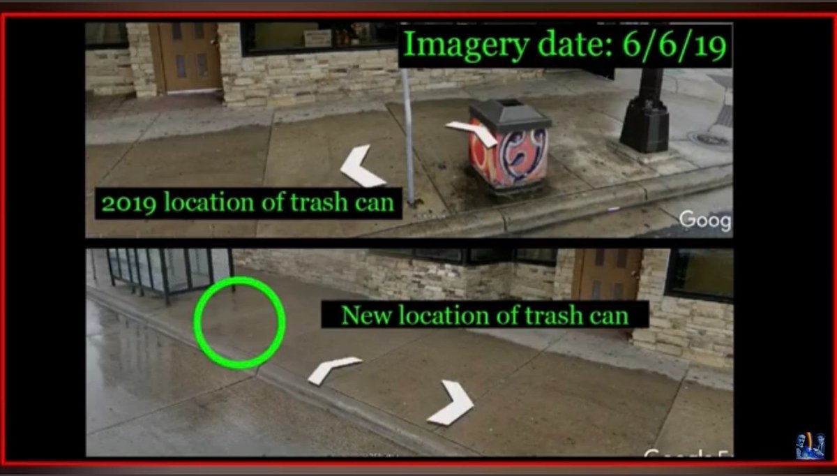 Here is some  #VeryInteresting pictures of the movement of the "6's" garbage can. #TheGreatAwakening  #GeorgeFloydExposed