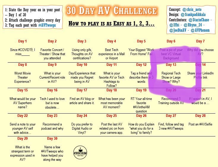 nancyblanchard's tweet image. Day 13 of 30. 
All the shows for me large or smaller.,
Chance to reconnect with friends, make new ones and contacts and travel to neat places. #AVTweeps #30DayAVChallenge