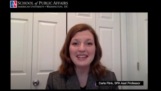 AU_SPA's tweet photo. In the latest #PolicyExplainers video, SPA Asst. Professor @CarlaFlink discusses various scenarios on how state &amp; federal budgets are being managed during the #COVID19 pandemic. Watch here: https://t.co/9nXJiMhgZh https://t.co/W7IgjVKUxH