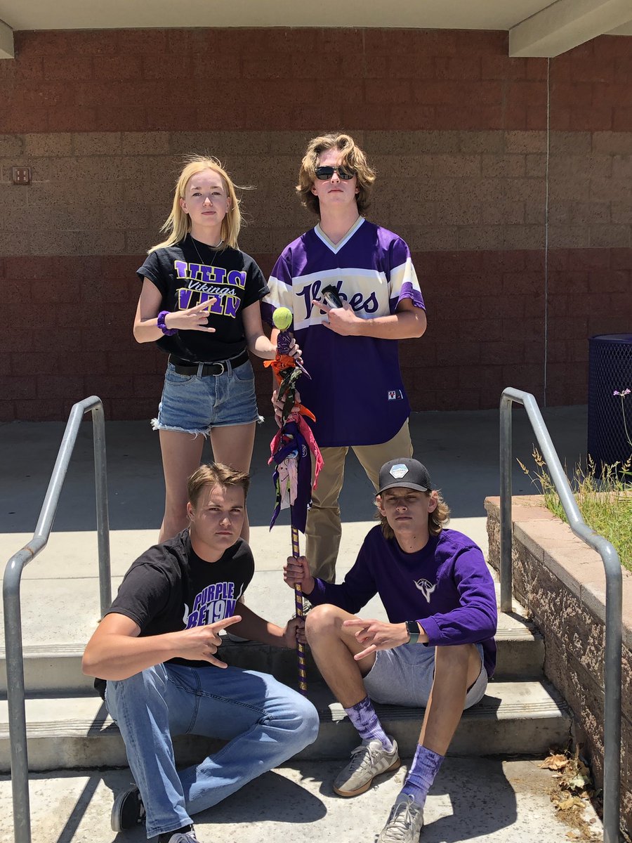 vikingnation24's tweet photo. Everybody welcome your class of 2021 VNAT leaders @hnscobee @tateberneyyy @Reedrivello21 @cameronalbert__ We wanted to give VNAT as much support as we could this year due to having a possible compromise year with the uncertainty of athletics. Lane and Hayden signing off 💜💜 https://t.co/Kg1AilOuZW
