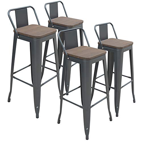 JaymeBest3's tweet image. #lowstools #Back H JINHUI 30 Inch Metal Stools with Wood Seat/Top and Low Back, Distressed Indoor Outdoor Bar Counter Height Barstools, Set of 4, Gray dlvr.it/RYZZ9t