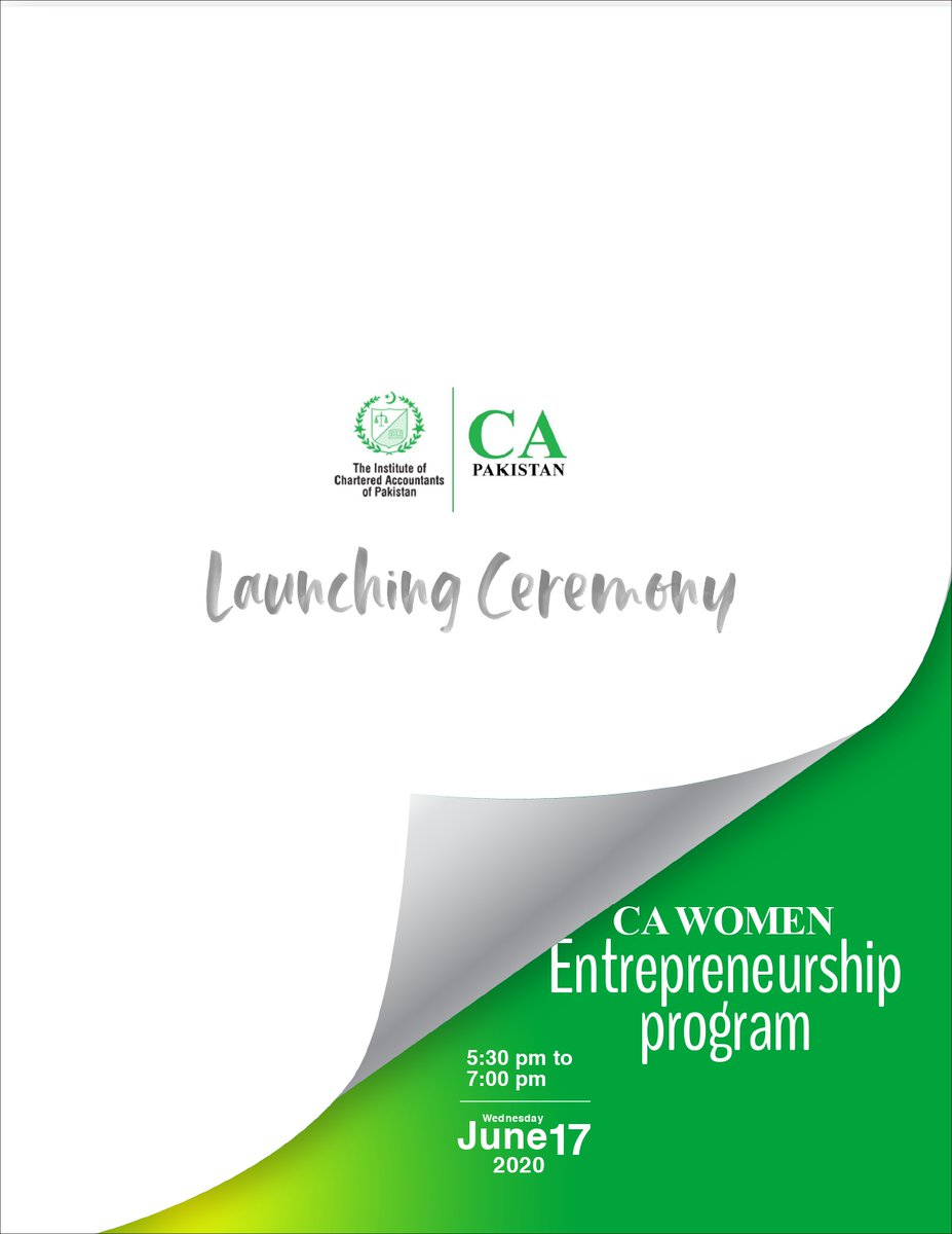 icapofficial's tweet image. Brochure | Launching Ceremony ‘CA Women Entrepreneurship Program’ | June 17, 2020
Click to join us02web.zoom.us/j/86744904336
#cawomen #entrepreneurshipprogram #launchceremony #openinvitation