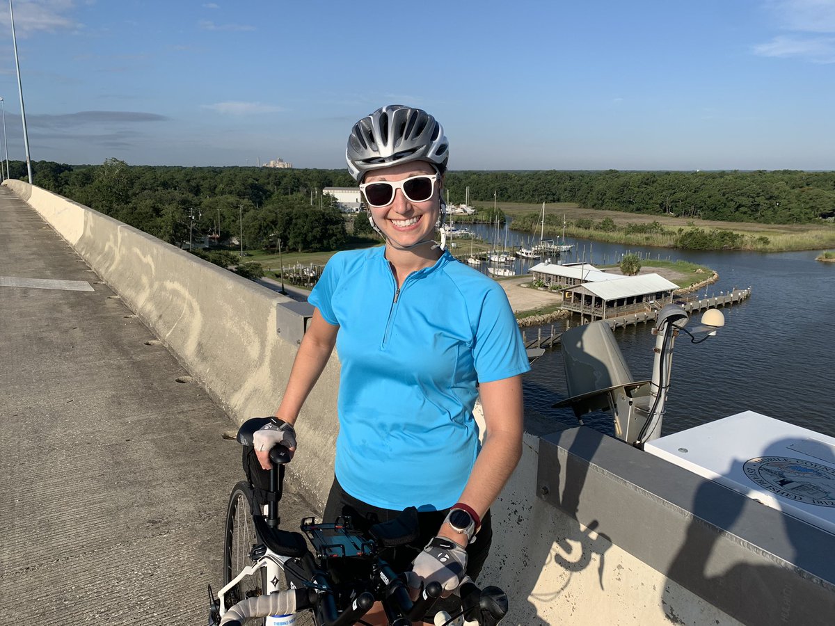 AshleighFBowman's tweet photo. I cycled 30 miles this morning for @NAPNAP Foundation’s virtual race, including a climb up the Dog River Bridge to enjoy this beautiful view. What a great morning to enjoy the outdoors and benefit the future of our profession. #NPstudentsforward https://t.co/EtoSHWc0bO