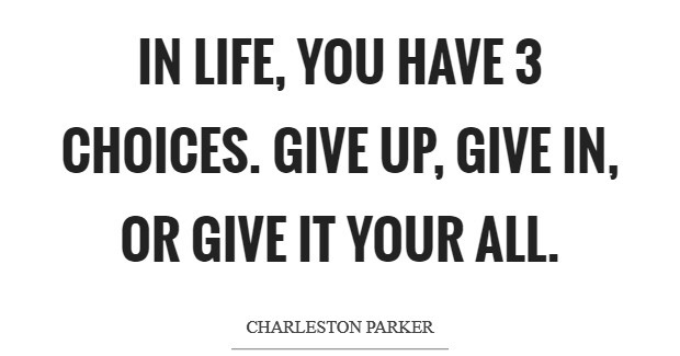 Never accept less from yourself than your heart knows you’re able to give.