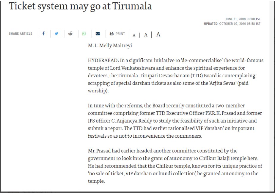 Rangarajan Chilkur Ap Govt Had Exempted Chilkur Balaji Temple On The Basis Of Shri Pvrk Prasad Committee Report Which Was Constituted As Per Sc Orders The Committee Recommended That The