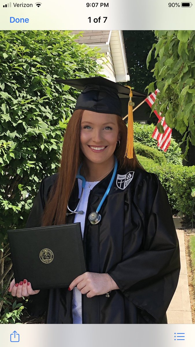 Congratulations on earning your Bachelors of Science in Nursing Caroline! So proud to be your mother - love you💚