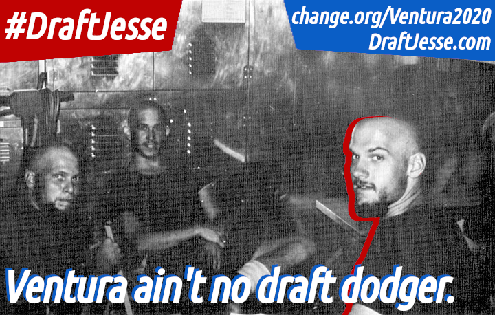 people4jesse's tweet photo. @Of_the_People7 @FlyThaiMMA Jesse Ventura is that something different. He has been ready to break the two party system for decades.
#Ventura2020 #DraftJesse #CancelBothParties

Please sign our petition &amp; join our fight
https://t.co/9kAFOXb6IQ https://t.co/odMpOFGsOJ