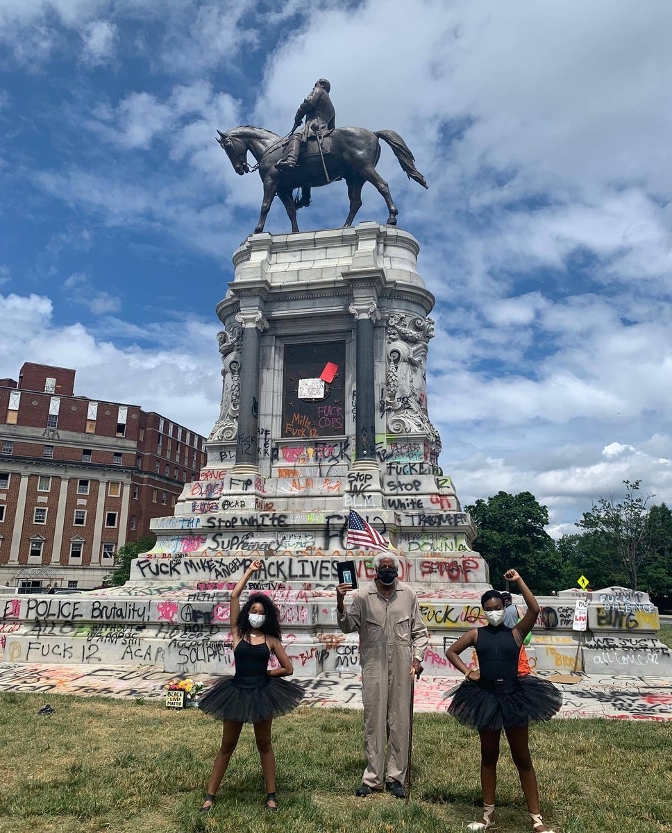 Photos by Marcus Ingram (IG: @junglebrother) at soon-to-be dismantled Robert E. Lee Statue on Monument Avenue in Richmond, former capital of the Confederacy.  A symbolic & actual victory, and these photos really capture the moment…