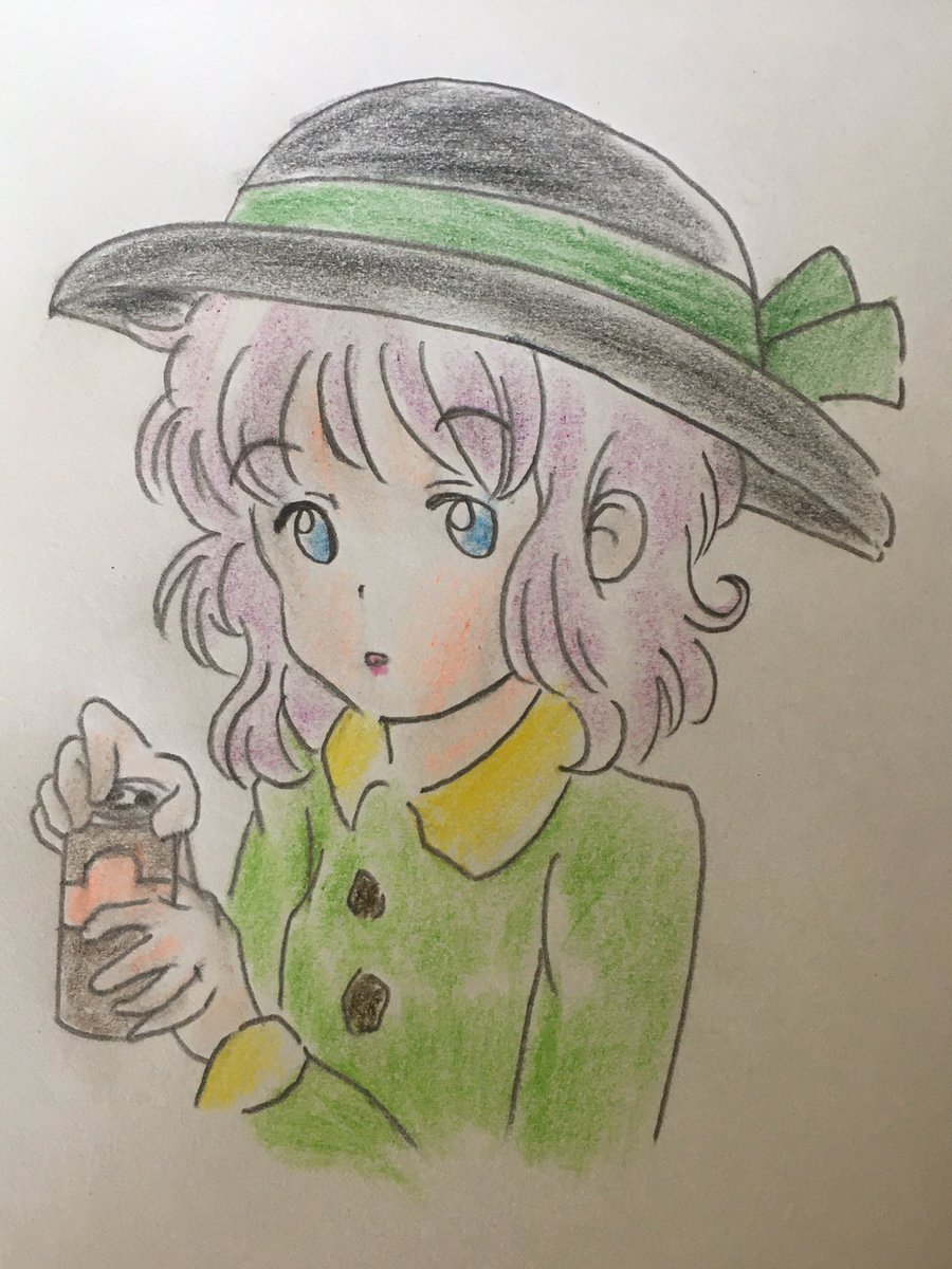 ノブユキ 帽子と缶コーヒー コーヒー 女の子イラスト 帽子 ノブユキ 帽子と缶コーヒー コーヒー 女の子イラスト 帽子