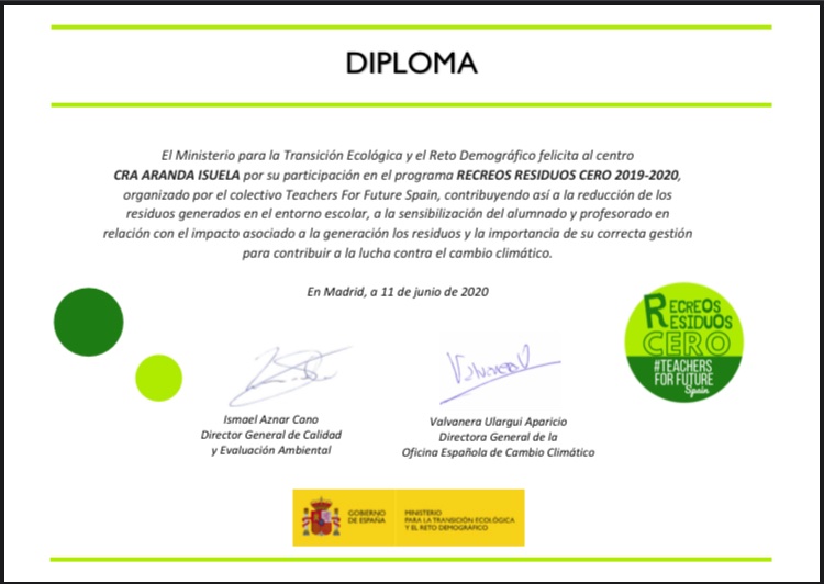 CRA Aranda Isuela. El curso se termina pero debemos continuar con las iniciativas de #teachersforspain