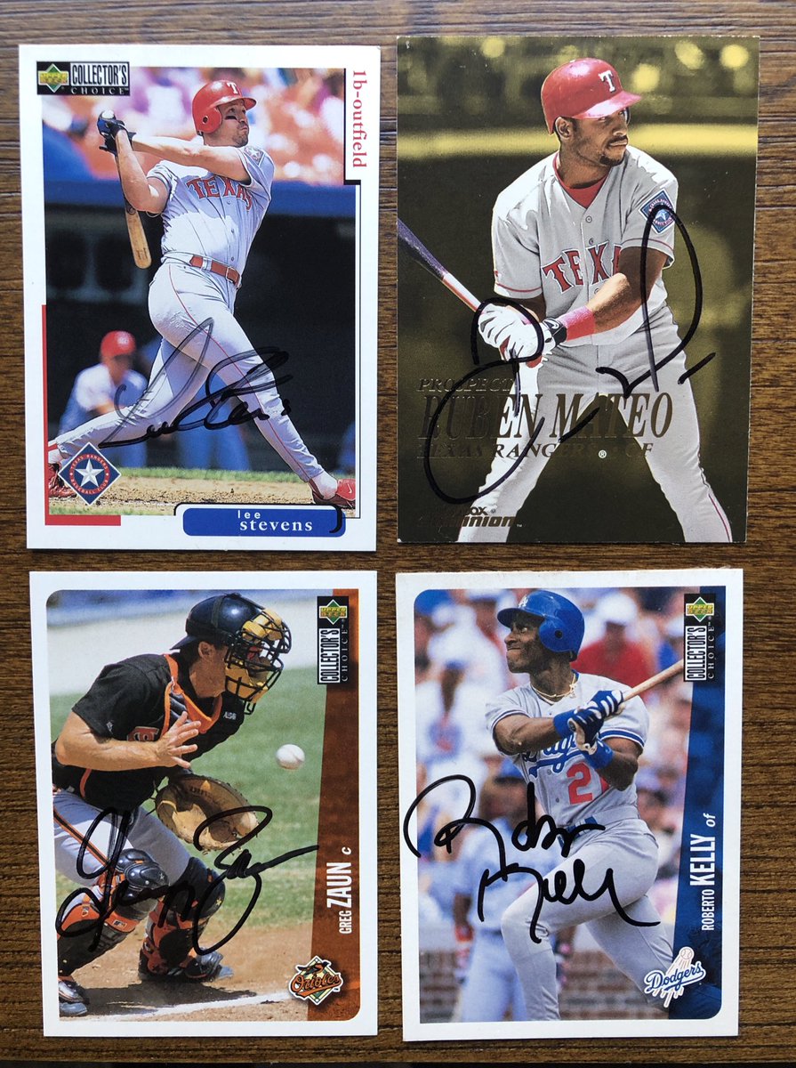 Here’s another one: 13 autographed baseball cards from late-90s / early 2000s Texas Rangers, incl. Rafael Palmeiro, Rick Helling, Ruben Mateo and others. All proceeds go to the Equal Justice Initiative.  https://www.ebay.com/itm/233618467446