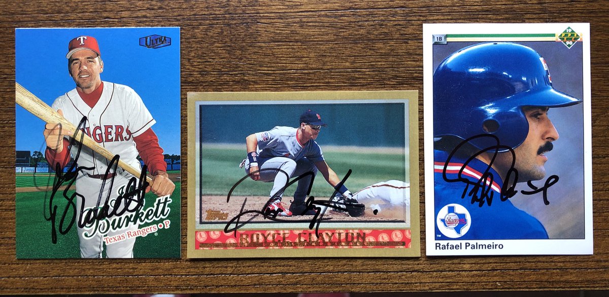 Here’s another one: 13 autographed baseball cards from late-90s / early 2000s Texas Rangers, incl. Rafael Palmeiro, Rick Helling, Ruben Mateo and others. All proceeds go to the Equal Justice Initiative.  https://www.ebay.com/itm/233618467446