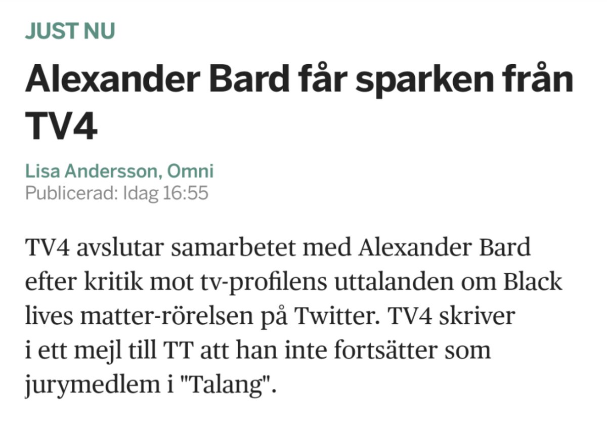 OmarMakram's tweet photo. Detta är större än Bard.
Vi behöver ha en diskussion om yttrandefriheten i Sverige. Om man riskerar att bli av med sitt jobb på grund av "fel åsikt", hur mår vår demokrati egentligen? https://t.co/OOLwRc4Jwh