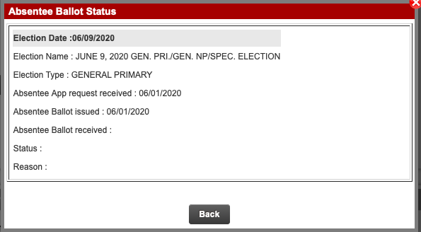bradbaso's tweet photo. The vote I cast with my absentee ballot (that was late arriving) in the secure @FultonInfo box for the #georgiaprimary has yet to be received by @GaSecofState so my vote hasn't counted. "Check next week" was advice I got. #votersupression #brokensystem @fairfightaction https://t.co/762DdySsFu