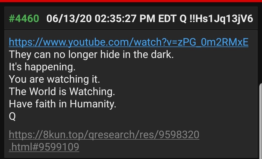 2.  #QAnon The World is Watching. #Q