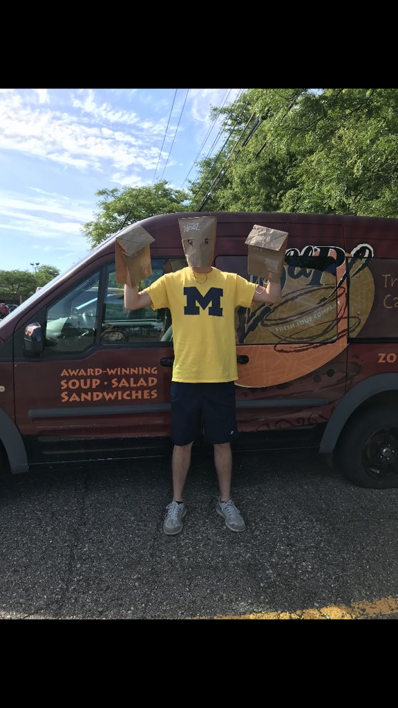 Lightning_Sloth's tweet photo. We had the absolute greatest time eating at the worlds best eatery @ZoupEatery! Always wonderful memories with the Zoup fam, with Zoup Man, by the Zoup van! #Zoup #ZoupMan #PleaseSponsorMe #NumberOneFan https://t.co/EY09B4YYYQ