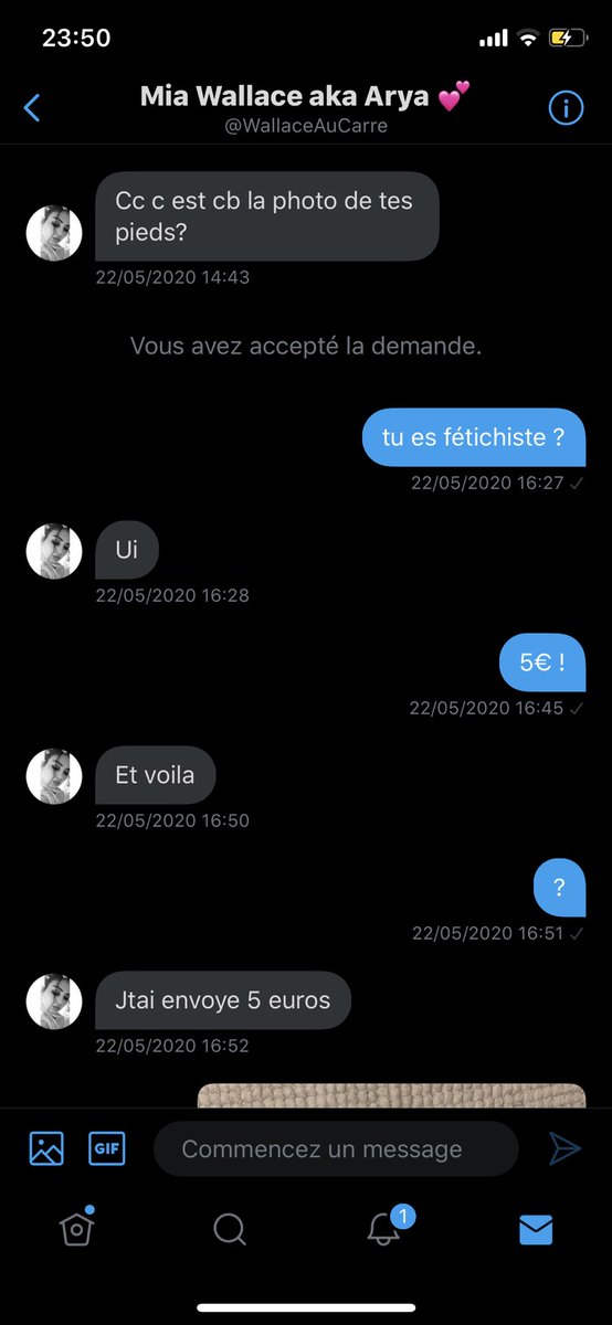 anti_comptefake's tweet photo. À SIGNALER!!!! @WallaceAuCarre est un mec qui a acheté des photos de pieds et les revend en ce faisant passer pour une domina!! https://t.co/oALoRlNbpc