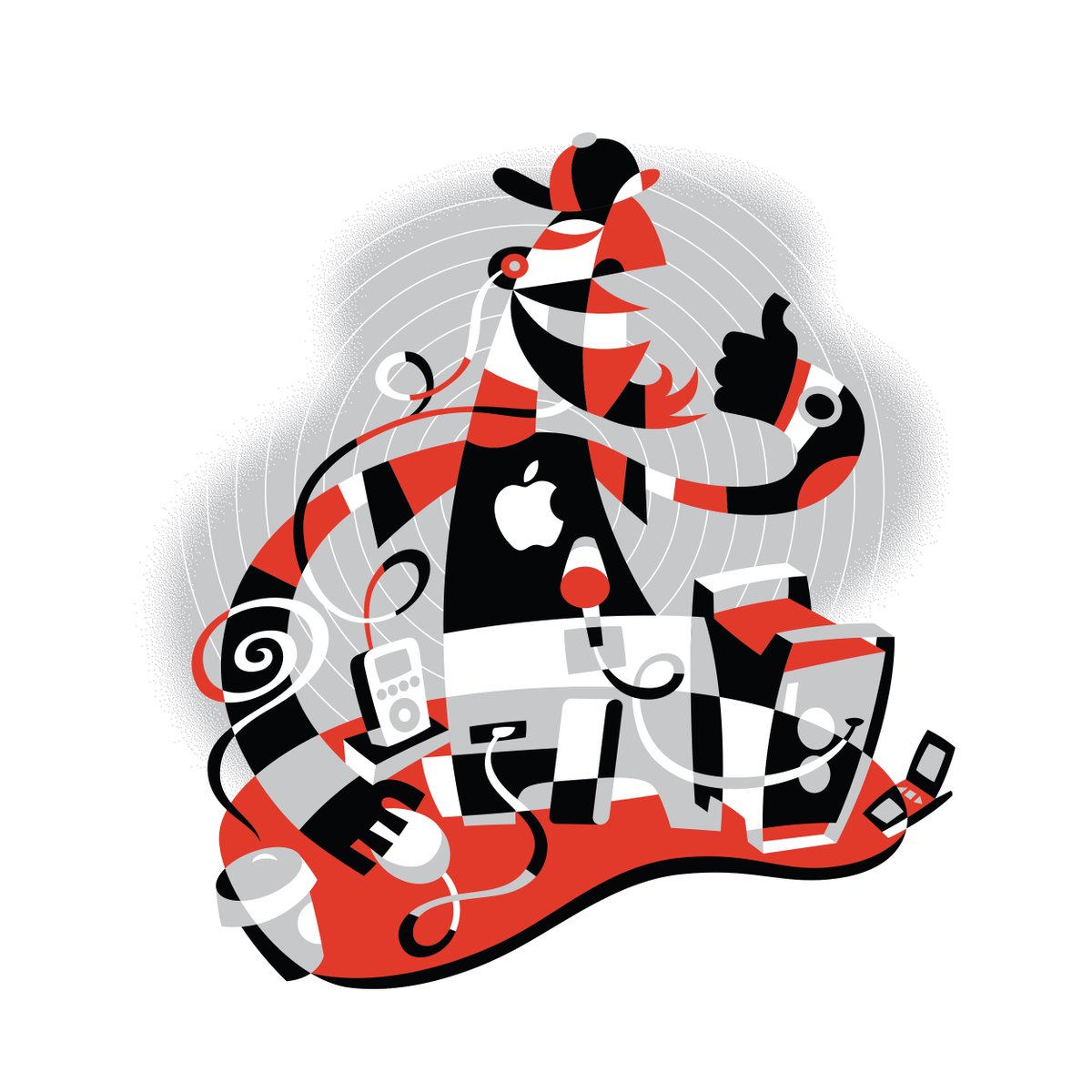 ThugBunnyDesign's tweet photo. Can you guess when I created this artwork? The person closest to the correct Month/Day/Year gets a FREE sticker set. Lots of clues. #vintagevonsterart #segmented #macfanatic https://t.co/VfjAcoBpC2