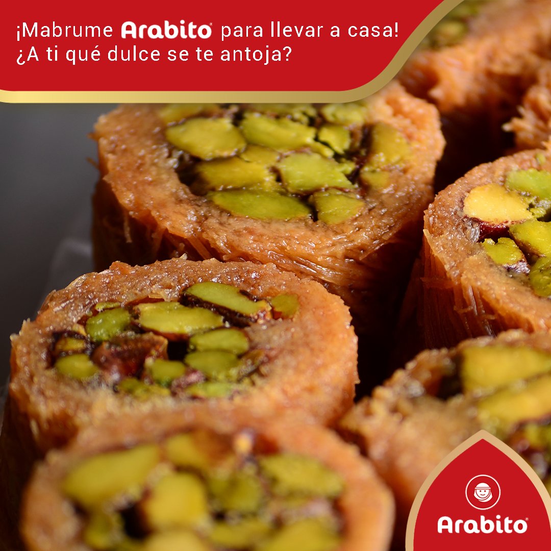 ¡Nuestro #Mabrume es perfecto para sorprender a tu familia!

La combinación de pistachos, miel y masa filo sorprenderá a todos, simplemente es una delicia para tu paladar y el de tus seres queridos.

¿Qué esperas para sorprender a tu familia con unos deliciosos #dulcesArabito?