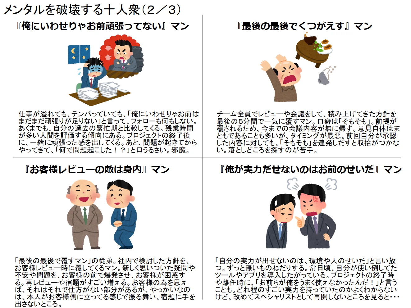 一緒に働きたくない！メンタルを破壊する十人衆www