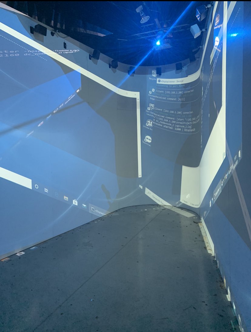 recursive_digi's tweet image. We’ve been busy with in depth testing this week bringing real time rendering using nDisplay into a complex 3D projection mapping environment using @UnrealEngine and @VIOSO_COM #Projectormapping #interactive #projection #Content