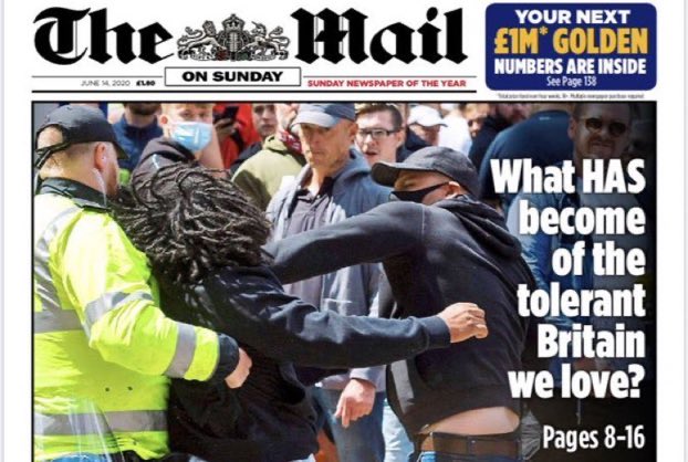 JolyonRubs's tweet image. To see a Neo-Nazi punching a black  women square in the face adorning the most hate filled, racist, islamophobic, mysogonist right wing rag -&amp;amp; for them to ask “how did we get here?” Is the most disgraceful gaslighting I may have ever seen.The decent amount us must stand up. Now.