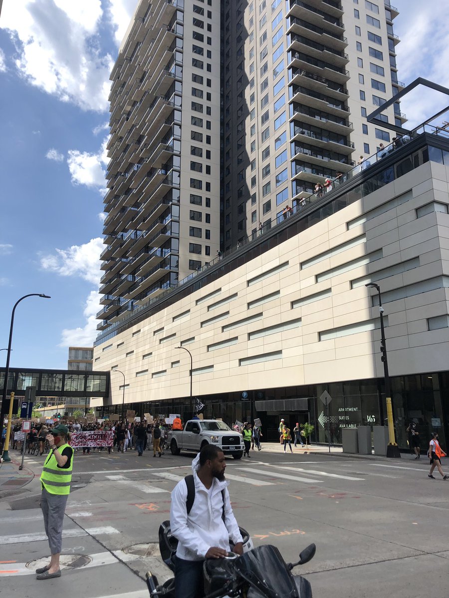 AntiwarMN's tweet photo. UPRISING CONTINUES - another day of mass protest in Minneapolis! Today we were honored to participate in @NAARPR’s nationwide Day of Action to Stop Police Crimes.

#JusticeforGeorgeFloyd
#F12
#DefundMPD 
#CommunityControlNOW #CPACNow
#BLM https://t.co/0p4MnPHJlN