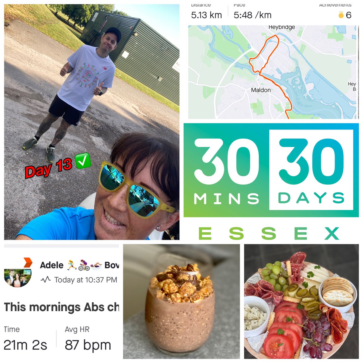 Day 13 ✅ of the <a href="/3030essex/">3030Essex</a> challenge 💪🏼 5km run and an abs challenge workout 💪🏼 Balanced with overnight oats and a family bbq 🤩 happy Saturday peeps ☀️
@active_essex @thisgirlcanessex