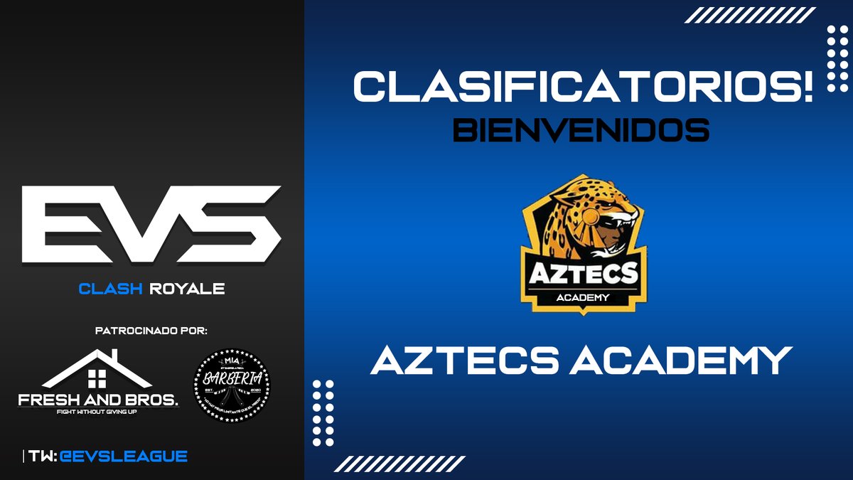 CLASIFICATORIOS BIENVENIDA!

<a href="/AztecsEsportsGG/">Aztecs eSports</a>

#EVSLEAGUE