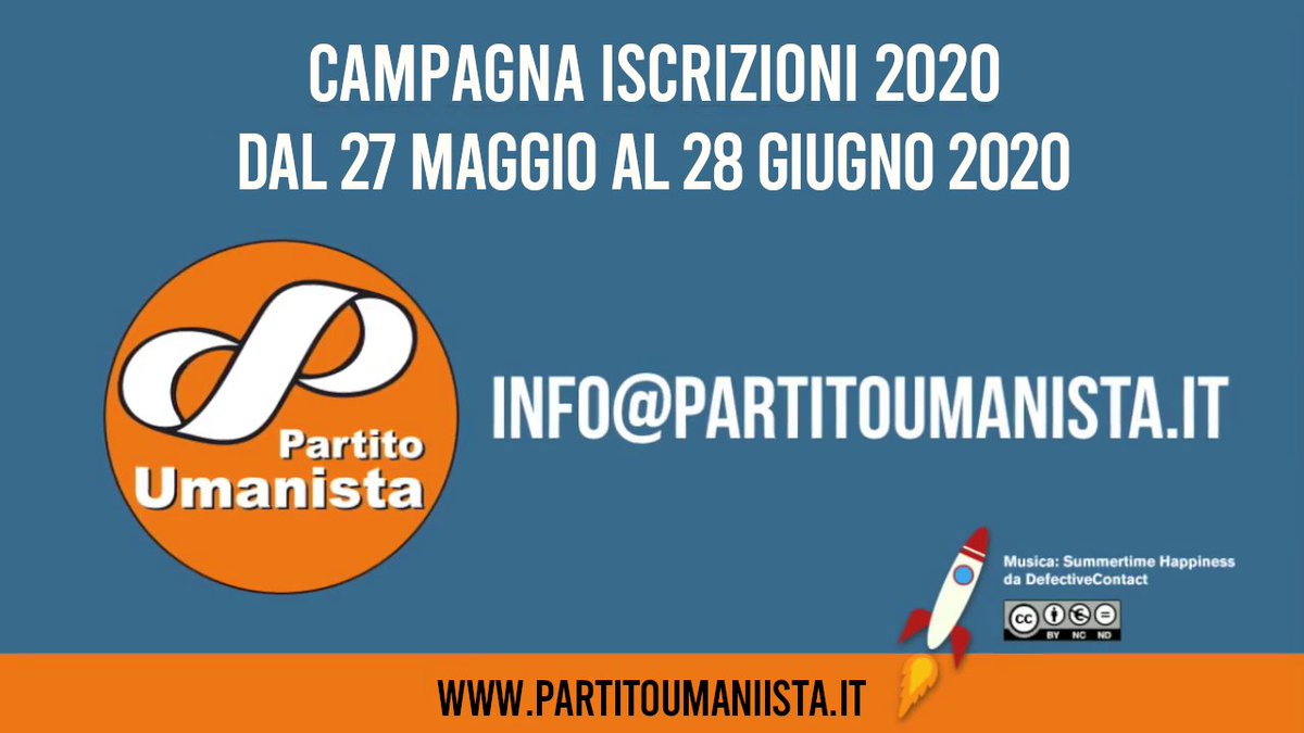 partitoumanista's tweet photo. Molto più di un partito...
entro 28 Giugno
Campagna di iscrizioni 2020 

Ci rivolgiamo a chi voglia farsi carico della costruzione di un’intelligenza collettiva e attiva.

https://t.co/aLyRrsBvX2 https://t.co/pAWu0Y55eF