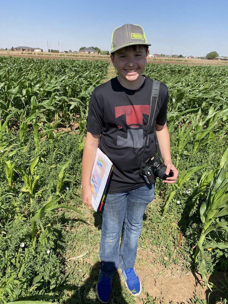 I had to rate and take pictures of my weed herbicide plots this morning and my oldest son Parker joined me. He was a good hand today and made my morning very enjoyable.