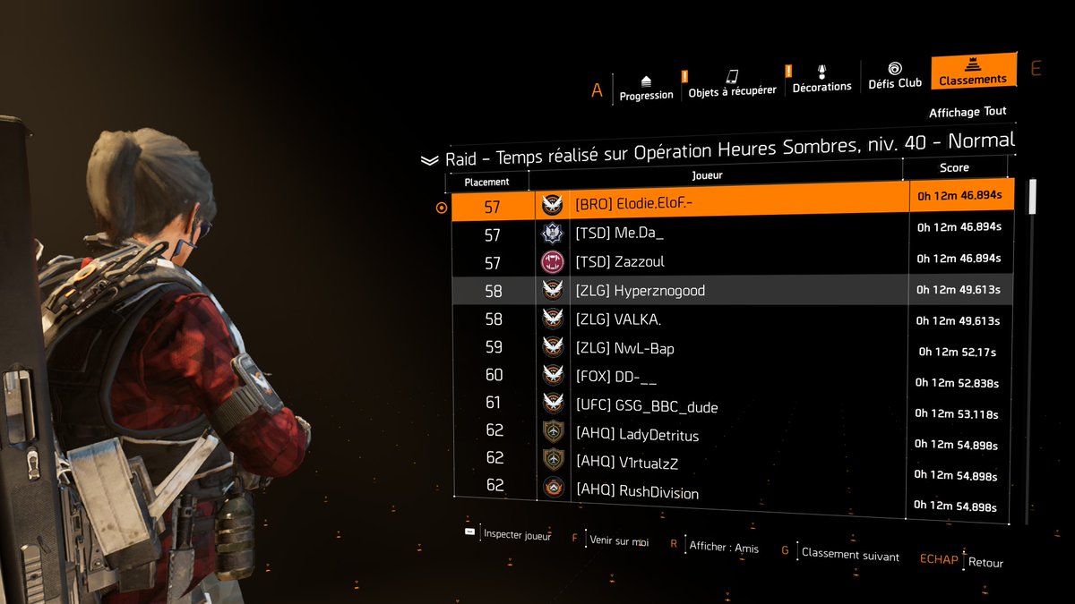 EloItsMe__'s tweet photo. Après un premier timer à 13:35, c'est la 57è place sur PC avec un raid bouclé en 12:46 ! Merci à @Tig3rsgaming qui m'a proposé de faire partie de l'équipe, après 3 semaines de travail, on fait un sub 15 et top 100. J'SUIS TELLEMENT FIERE ! #TheDivision2 #TheDivision2Raid https://t.co/H72BKn6bGV
