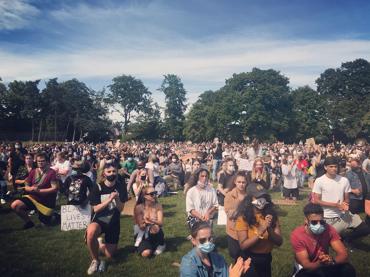 All I have seen on Facebook today  is violence, riots and aggressive behaviour, there isn’t no need for it. But  today I went out for a protest in Chelmsford where it was peaceful, happy, and full of love and how it should be. ❤️
#blacklivesmatter #chelmsford #peace #love