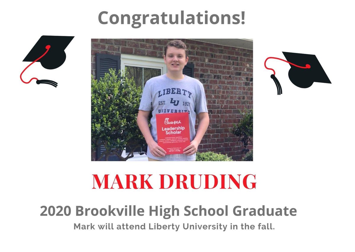 ChickfilaWards's tweet photo. Continuing to spotlight our team member graduates:
Mark Druding - 2020 Brookville High School Graduate. Winner of the  Chick-fil-A Leadership Scholarship! Congratulations! We are so proud to celebrate of you! https://t.co/SxRXRBtK9Q
